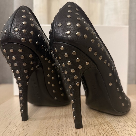 Givenchy Black Leather Studded Heels - Picture 4 of 13